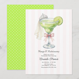 Margs & Matrimony Margarita Cocktail Möhippa Inbjudningar
