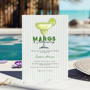 Margs & Matrimony Margarita Coctail Bridal Shower Inbjudningar