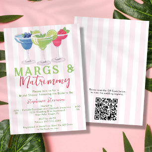Margs & Matrimony Margarita QR-kod Bröllopsfest Inbjudningar