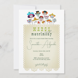 Margs & Matrimony Mexican Fiesta Par Shower Inbjudningar