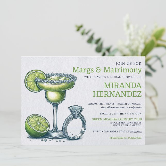 Margs & Matrimony-Möhippa Inbjudningar (Stående Fram)