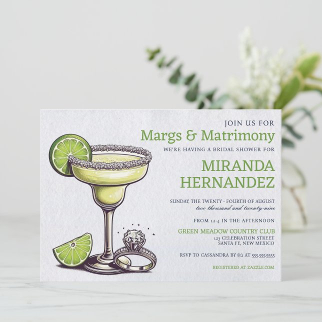 Margs & Matrimony-Möhippa Inbjudningar (Stående Fram)