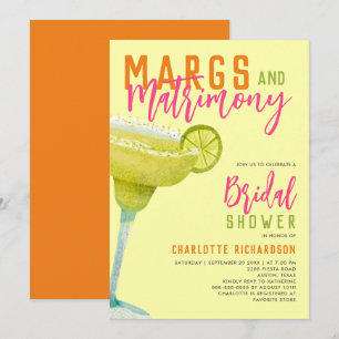 Margs & Matrimony Möhippa Modern Lemon Lime Inbjudningar