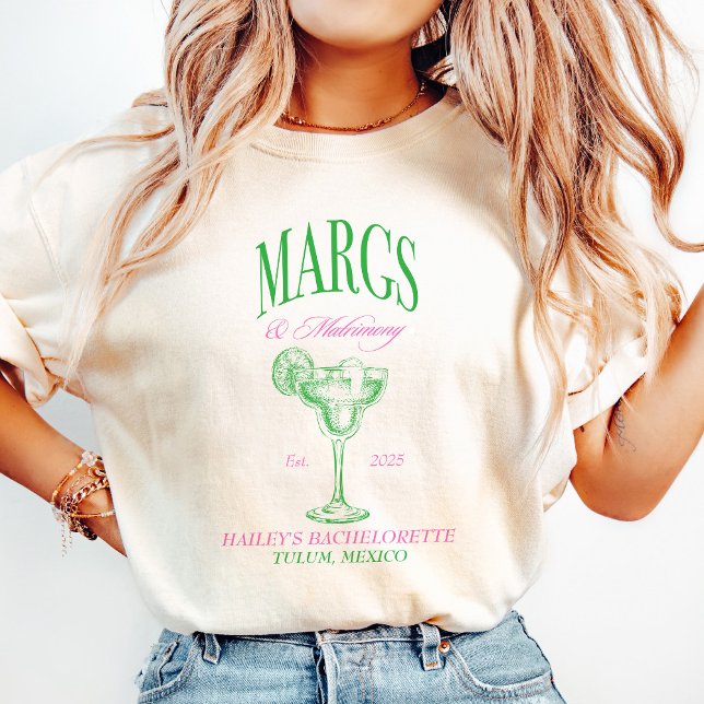Margs Matrimony Personlig Sjungbröllop T Shirt (Margs Matrimony Personalized Bachelorette
Green Margs & Matrimony
Margarita Matrimony
Custom Bachelo)