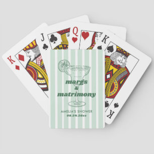 Margs & Matrimony Retro Bachelorette Bröllopsfest Casinokort