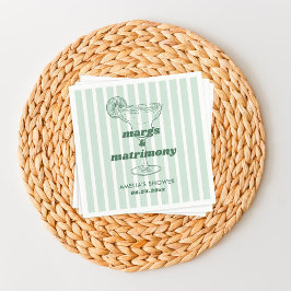 Margs & Matrimony Retro Bachelorette Bröllopsfest Pappersservett