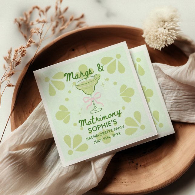 Margs & Matrimony Sängkammarjänta Servett (Margs & Matrimony Bachelorette Napkin)