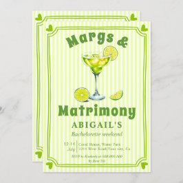 Margs & Matrimony scribble bachelorette helg Inbjudningar