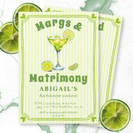 Margs & Matrimony scribble bachelorette helg Inbjudningar