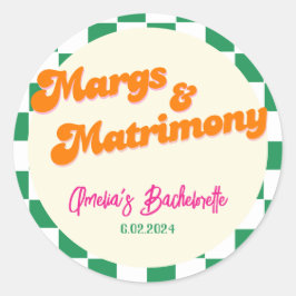 Margs & Matrimony Sjungbrud Helgfest fest Runt Klistermärke