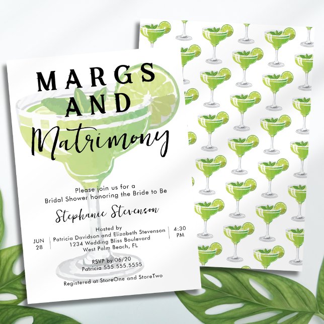 Margs & Matrimony Stor Margarita Bröllopsfest Inbjudningar (Skapare uppladdad)
