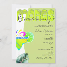 Margs & Matrimony Tequila Bachelorette Helg Inbjudningar