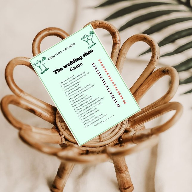 Margs & Matrimony Weding Shoe Game Card Meddelande (Skapare uppladdad)
