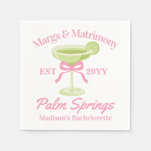 Margs och äktenskap Margaritas Möhippafest Pappersservett