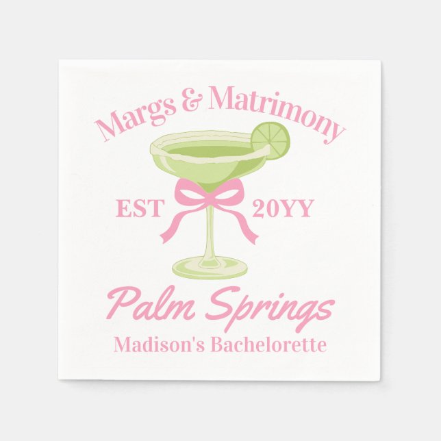 Margs och äktenskap Margaritas Möhippafest Pappersservett (Framsidan)