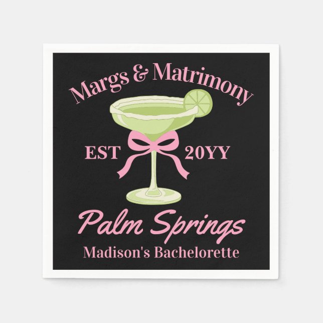 Margs och äktenskap Margaritas Möhippafest Pappersservett (Framsidan)