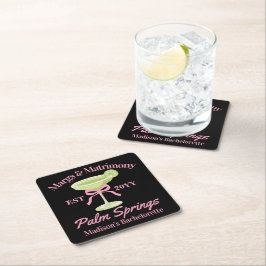 Margs och äktenskap Margaritas Möhippafest Underlägg Papper Kvadrat