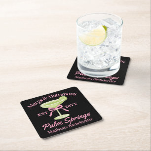 Margs och äktenskap Margaritas Möhippafest Underlägg Papper Kvadrat