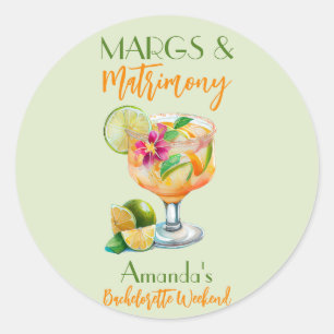 Margs och äktenskap Tequila & Fiesta Möhippa Runt Klistermärke