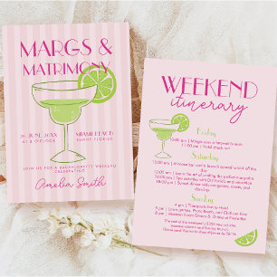 Margs och bröllop Cocktail Systerbröllopshelg Inbjudningar