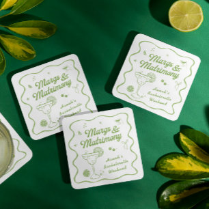 Margs och bröllop möhippa underlägg papper kvadrat