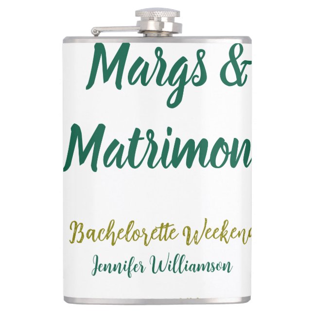 Margs och giftermål Lägg till namn datum möhippa Fickplunta (Framsidan)