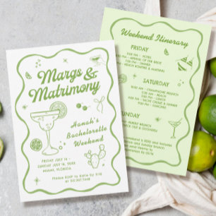 Margs och Matrimony Bachelorette Inbjudningar