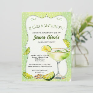 Margs och Matrimony Bachelorette Party Inbjudningar