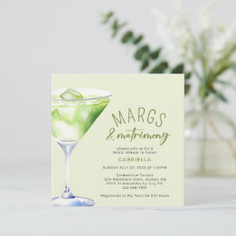 Margs och Matrimony Cocktail-Möhippa Inbjudningar