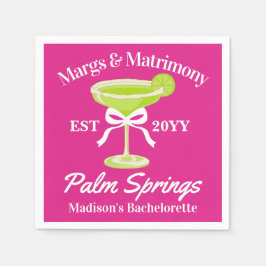 Margs och Matrimony Margaritas Bachelorette Party Pappersservett