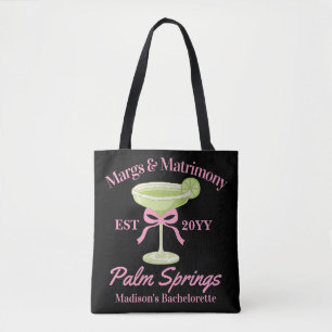 Margs och Matrimony Margaritas Bachelorette Party Tygkasse