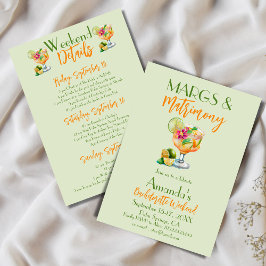 Margs och Matrimony Tequila & Fiesta Bachelorette Inbjudningar