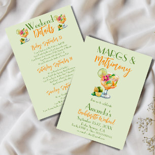 Margs och Matrimony Tequila & Fiesta Bachelorette Inbjudningar