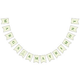 Margs- och matrisfältsstripe-Grönt Vimplar