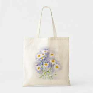 Marguerite daisy hand målad vattenfärg Margaret Tygkasse