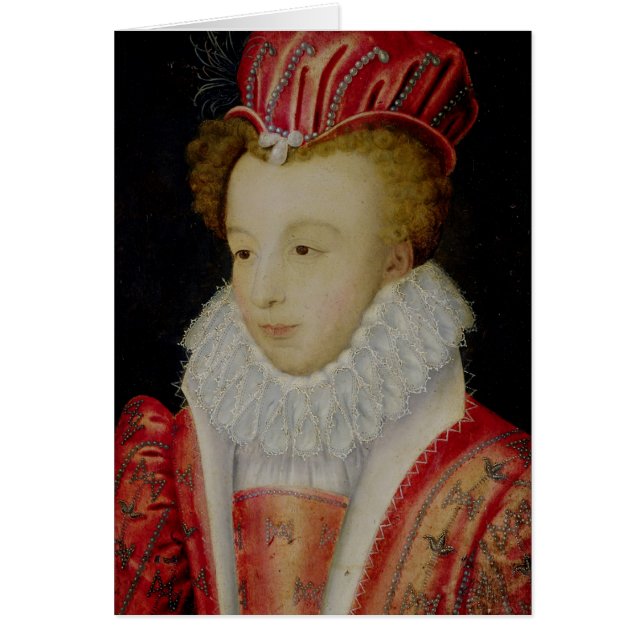 Marguerite de Valois c.1572 Hälsningskort (Framsidan)