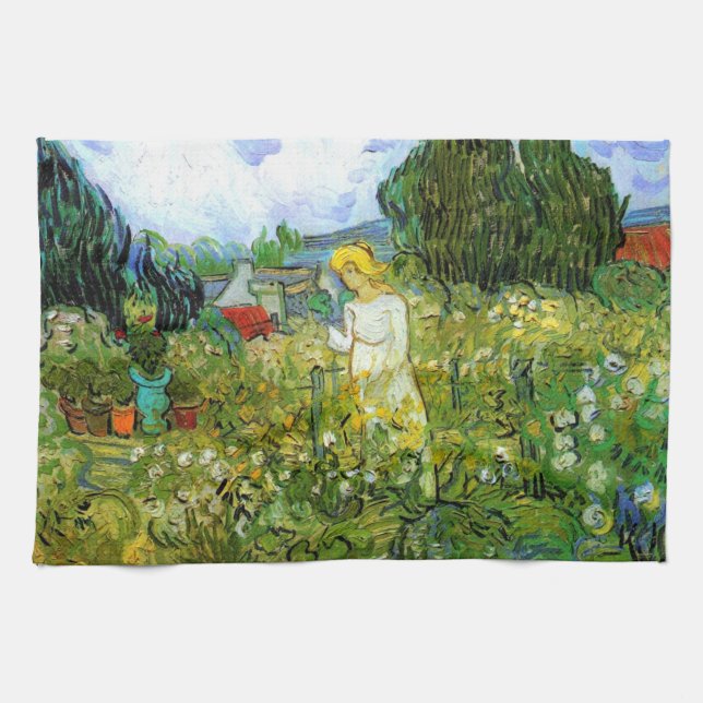 Marguerite Gachet i Garden av Vincent van Gogh Kökshandduk (Horisontell)