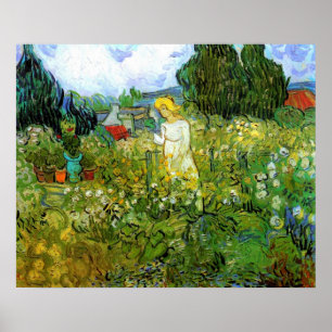Marguerite Gachet i Garden av Vincent van Gogh Poster