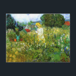 Marguerite Gachet i Garden av Vincent van Gogh Vykort<br><div class="desc">Marguerite Gachet i Garden av Vincent van Gogh är en vintage bra konst post impressionism daglig målning i porträtt, där en kvinna, Marguerite Gachet, bar hatt (hon var doktor Paul Gachets dotter som behandlade van Gogh i Auvers). Flickan står i blomsterträdgården bredvid några krukväxter och cypress träd i avstånd. Om...</div>