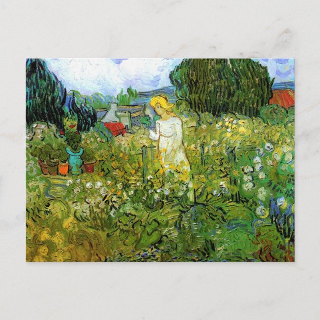 Marguerite Gachet i Garden av Vincent van Gogh Vykort (Framsida)