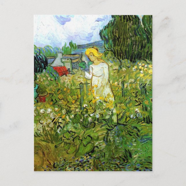 Marguerite Gachet i Garden av Vincent van Gogh Vykort (Framsida)