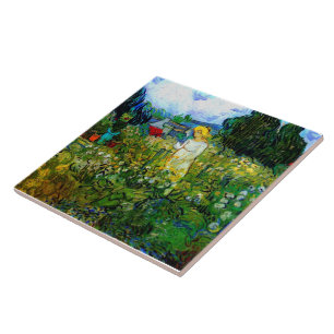 Marguerite Gachet i Garden Van Gogh Fine Art Kakelplatta
