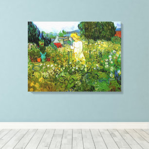 Marguerite Gachet i trädgården av Vincent van Gogh Canvastryck