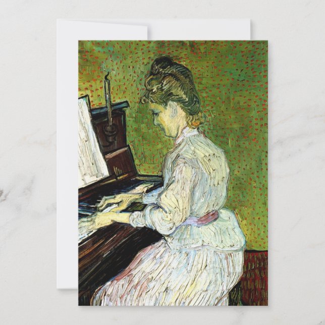 Marguerite Gachet vid Piano av Vincent van Gogh (Framsida)