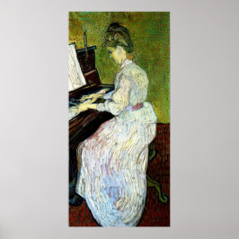 Marguerite Gachet vid Piano av Vincent van Gogh Poster