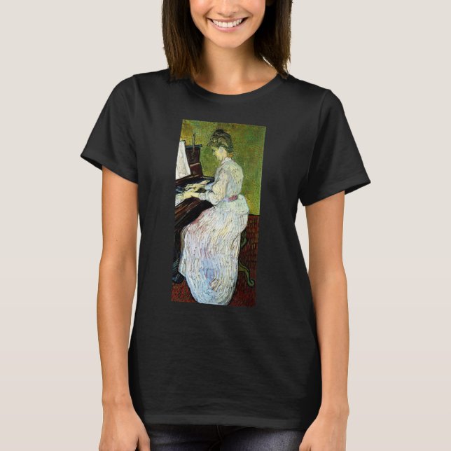 Marguerite Gachet vid Piano av Vincent van Gogh T Shirt (Framsida)
