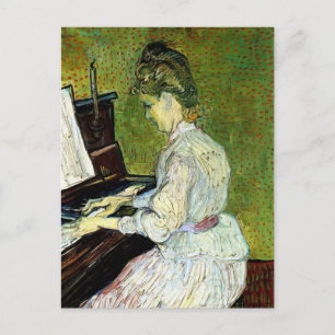 Marguerite Gachet vid pianot av Vincent van Gogh Vykort
