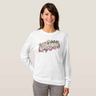 Marguerite Namn Vintage Blommigt Banner Cute & Gir T Shirt