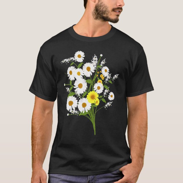 Marguerites Daisy Vår Flower Daisy Plant Gard T Shirt (Framsida)