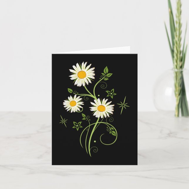 Marguerites Daisy Vår Sommarens Daisy Flower 1 Kort (Framsida)